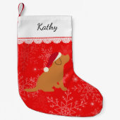 Fox Red Labrador Puppy Kleiner Weihnachtsstrumpf (Vorderseite)