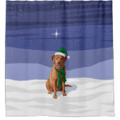 Fox Red Labrador Retriever Christmas Dog Duschvorhang (Vorderseite)