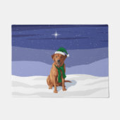 Fox Red Labrador Retriever Christmas Dog Fußmatte (Vorderseite)