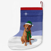 Fox Red Labrador Retriever Christmas Dog Kleiner Weihnachtsstrumpf (Rückseite)