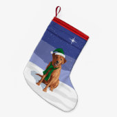 Fox Red Labrador Retriever Christmas Dog Kleiner Weihnachtsstrumpf (Vorderansicht (hängend))