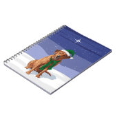 Fox Red Labrador Retriever Christmas Dog Notizblock (Linke Seite)