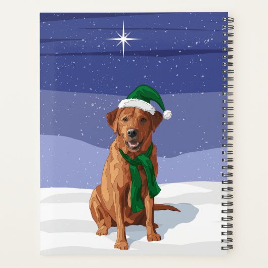 Fox Red Labrador Retriever Christmas Dog Planer (Rückseite)