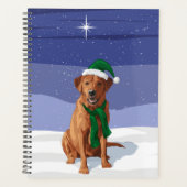 Fox Red Labrador Retriever Christmas Dog Planer (Vorderseite)