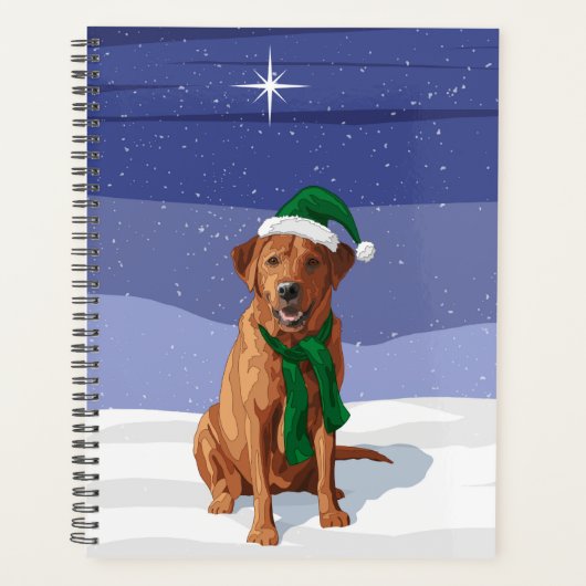 Fox Red Labrador Retriever Christmas Dog Planer (Vorderseite)