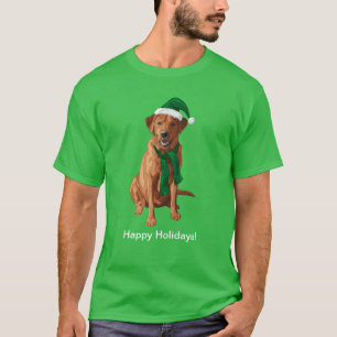 Fox Red Labrador Retriever Christmas Dog T-Shirt