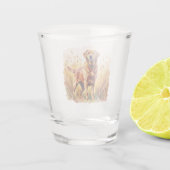 Fox Red Labrador Retriever Dog Schnapsglas (Rückseite)