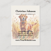 Fox Red Labrador Retriever Dog Visitenkarte (Rückseite)