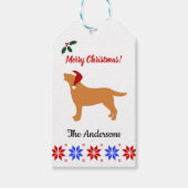 Fox Red Labrador Silhouette Weihnachten Geschenkanhänger (Vorderseite)
