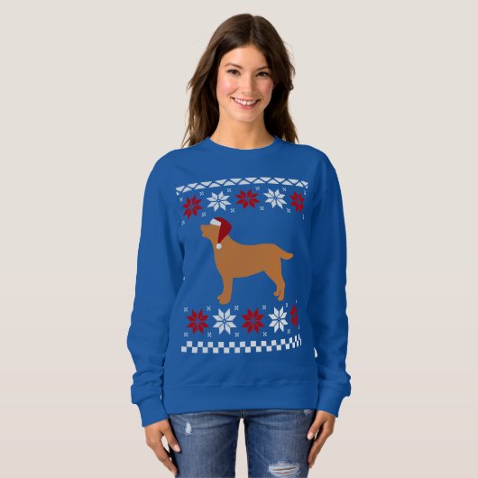Fox Red Labrador Silhouette Weihnachten Sweatshirt (Vorne ganz)