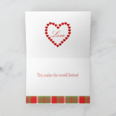 Fox Red Labrador Tiny Heart Blume Valentine Feiertagskarte (Innenseite)