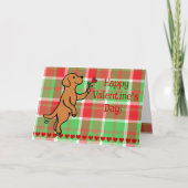 Fox Red Labrador Tiny Heart Blume Valentine Feiertagskarte (Vorderseite)