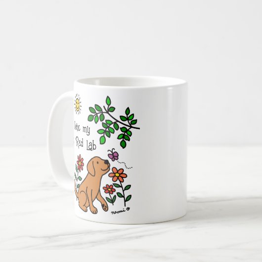 Fox Red Labrador und Green Tasse (Vorderseite Links)