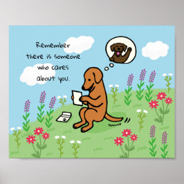 Fox Red Labrador und Letter Someone Cares Poster