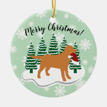 Fox Red Labrador Weihnachten Evergreen Snowflakes