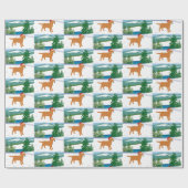 Fox Red Labrador Weihnachtsansicht Geschenkpapier (Flach)