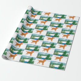 Fox Red Labrador Weihnachtsansicht Geschenkpapier