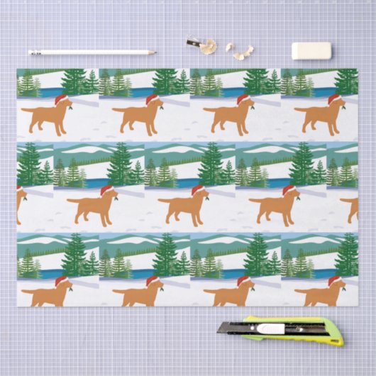 Fox Red Labrador Weihnachtsansicht Seidenpapier (Handwerk)