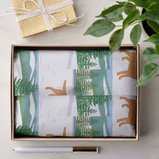 Fox Red Labrador Weihnachtsansicht Seidenpapier (Geschenk)