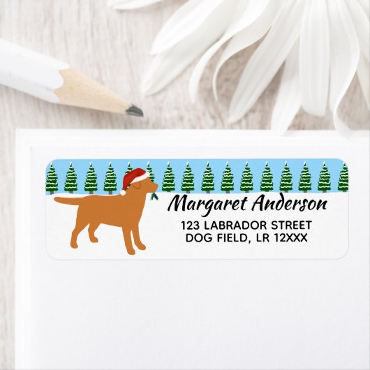 Fox Red Labrador Weihnachtsfeier Rücksendeadresse (Insitu)