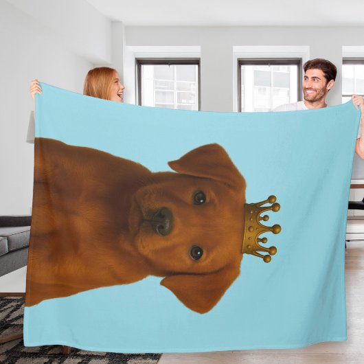 Fox Red Labrador Welpe in Gold Crown Niedlich Fleecedecke