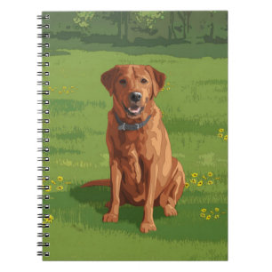 Fox Red Yellow Labrador Retriever Dog Notizblock