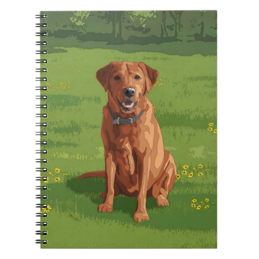 Fox Red Yellow Labrador Retriever Dog Notizblock (Vorderseite)