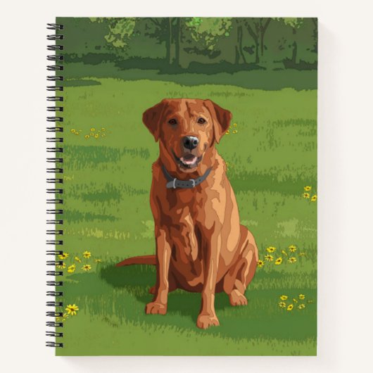 Fox Red Yellow Labrador Retriever Dog Notizblock (Vorderseite)