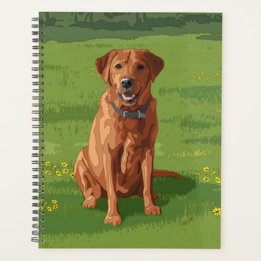 Fox Red Yellow Labrador Retriever Dog Planer (Vorderseite)