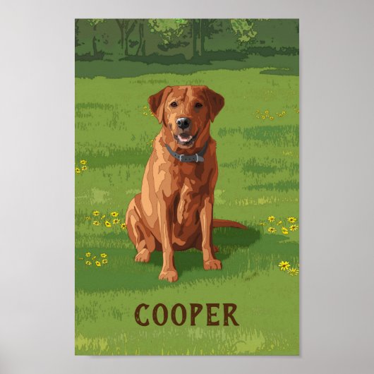 Fox Red Yellow Labrador Retriever Dog Poster (Vorne)