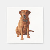 Fox Red Yellow Labrador Retriever Dog Serviette (Vorderseite)