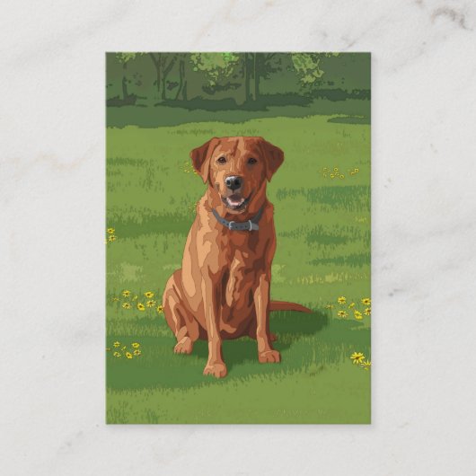 Fox Red Yellow Labrador Retriever Dog Visitenkarte (Vorderseite)