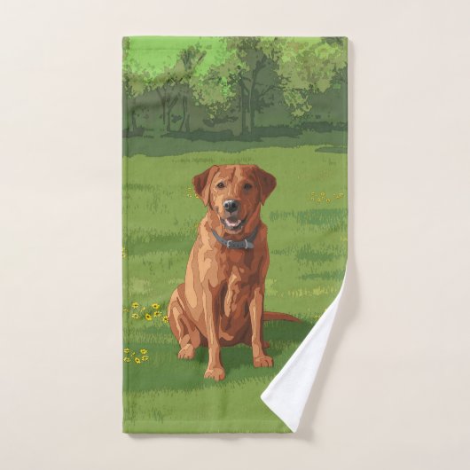 Fox Red Yellow Labrador Retriever Hund Badhandtuch Set (Handtuch)