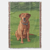 Fox Red Yellow Labrador Retriever Hund Decke (Vorderseite Vertikal)