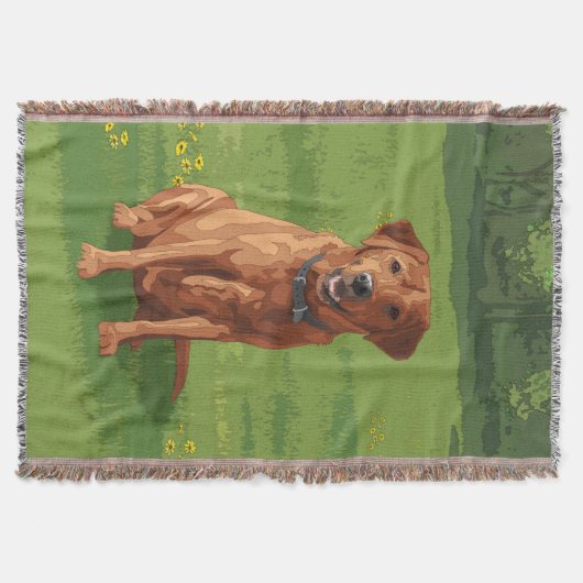 Fox Red Yellow Labrador Retriever Hund Decke (Vorderseite)