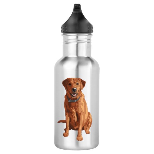 Fox Red Yellow Labrador Retriever Hund Edelstahlflasche (Rechts)