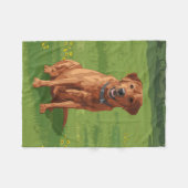 Fox Red Yellow Labrador Retriever Hund Fleecedecke (Vorderseite (Horizontal))
