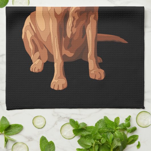 Fox Red Yellow Labrador Retriever Hund Geschirrtuch (Gefaltet)