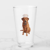 Fox Red Yellow Labrador Retriever Hund Glas (Rückseite)