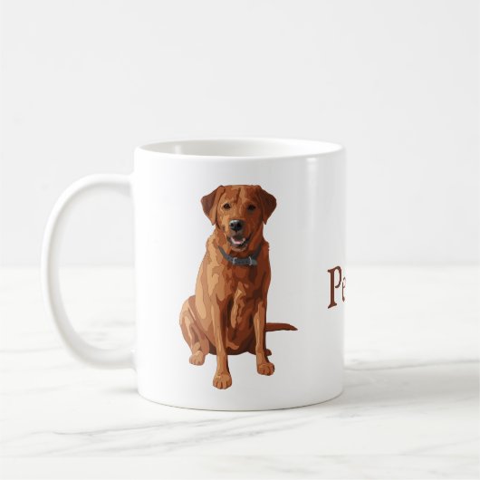 Fox Red Yellow Labrador Retriever Hund Kaffeetasse (Links)
