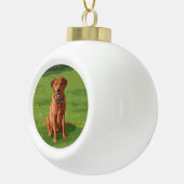 Fox Red Yellow Labrador Retriever Hund Keramik Kugel-Ornament (Rechts)