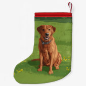 Fox Red Yellow Labrador Retriever Hund Kleiner Weihnachtsstrumpf (Rückseite)