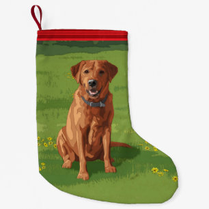 Fox Red Yellow Labrador Retriever Hund Kleiner Weihnachtsstrumpf