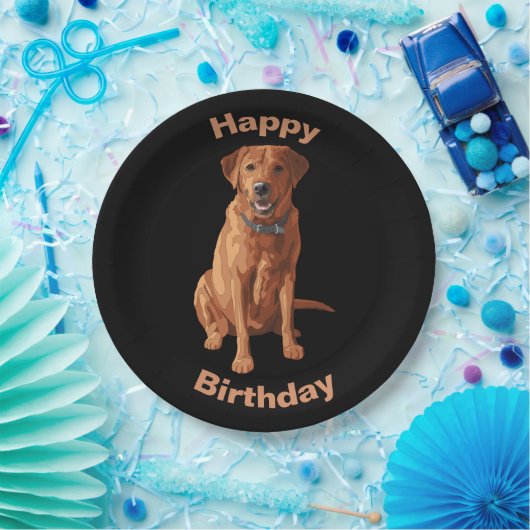 Fox Red Yellow Labrador Retriever Hund Pappteller (Party)