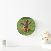 Fox Red Yellow Labrador Retriever Hund Runde Wanduhr (Zuhause)