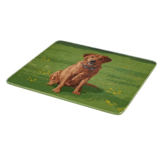 Fox Red Yellow Labrador Retriever Hund Schneidebrett (Ecke)