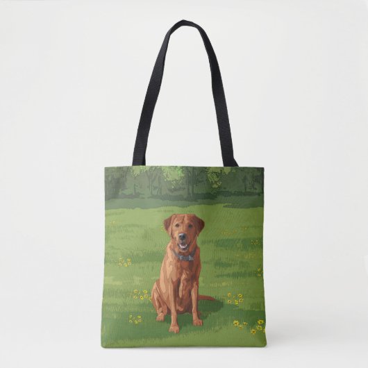 Fox Red Yellow Labrador Retriever Hund Tasche (Vorderseite)