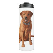 Fox Red Yellow Labrador Retriever Hund Thermosbecher (Vorderseite)