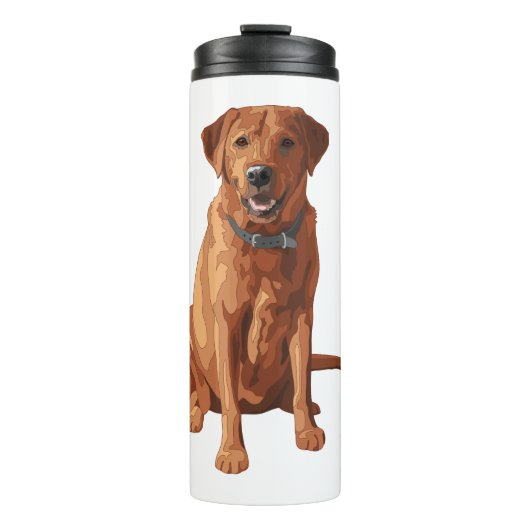 Fox Red Yellow Labrador Retriever Hund Thermosbecher (Vorderseite)