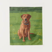 Fox Red Yellow Labrador Retriever Hund Wandteppich (Vorderseite)